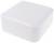 A simple, white, square housing with rounded corners.