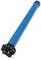 Blue cylindrical motor with black caps at both ends, used for roller shutters or awning drives.