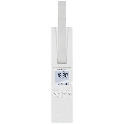 Electronic blind control with digital display showing time '16:30', featuring adjustment buttons and a strap.