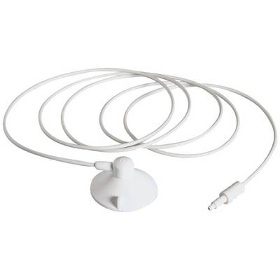 A white electrode set with spiral cable, designed for medical monitoring devices. Created for comfortable and safe application.