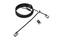 A security cable lock with two locks and keys, suitable for securing laptops or other devices.