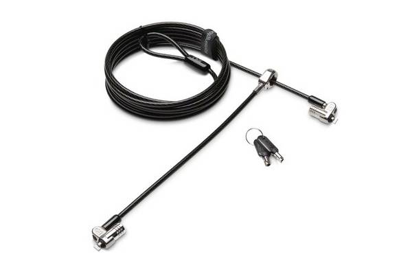 Kensington Laptop security lock Key lock For two laptops, Tamperproofed via robust t bar 2430 mm Microsaver 2.0 Twin