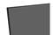 A black, slightly tilted rectangle reminiscent of a screen or frame corner, set against a white background.