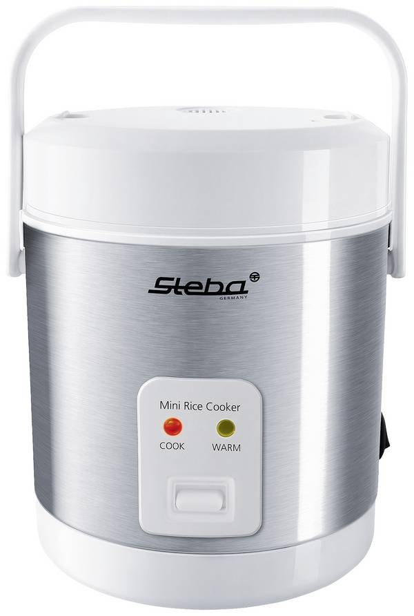 Steba RK 4M Rice cooker Stainless steel, White Indicator light, Non-stick coating, with graduated beaker