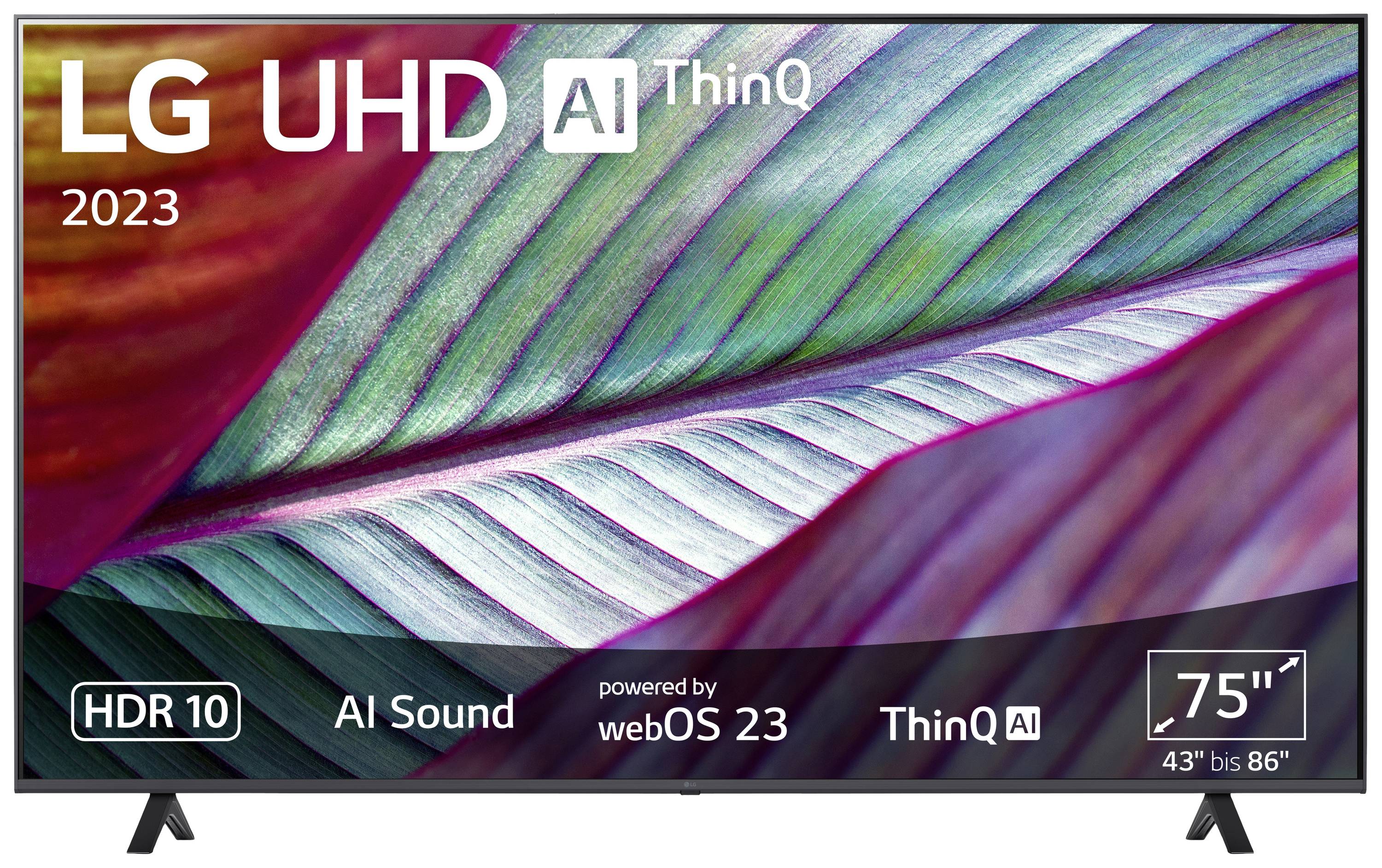 LG Electronics 75UR78006LK.AEUD LCD TV 190 cm 75 inch EEC F (A - G) CI+, DVB-C, DVB-S2, DVB-T2, Wi-Fi, UHD, Smart TV Black