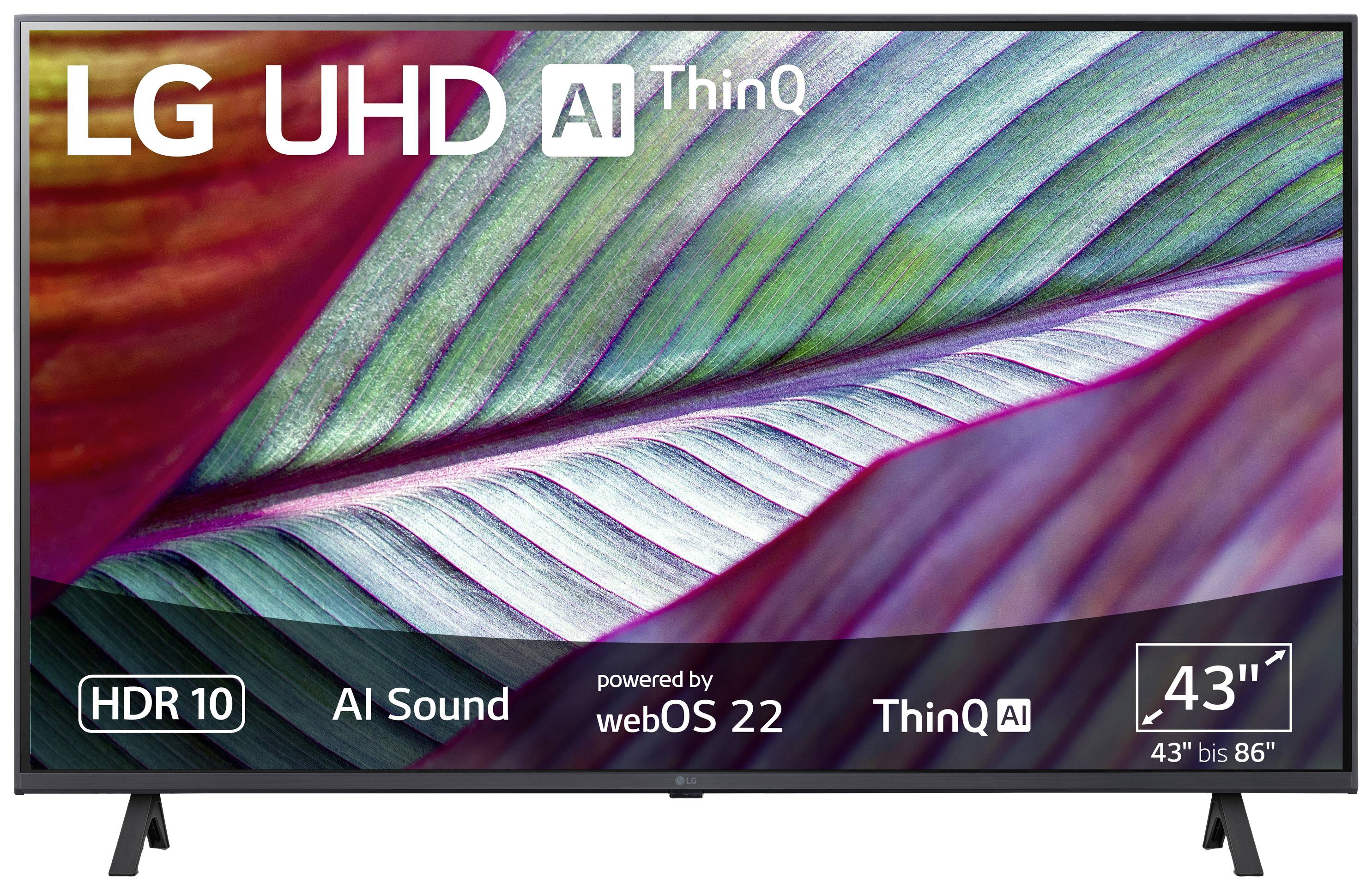 LG Electronics 43UR78006LK.AEUD LCD TV 109 cm 43 inch EEC G (A - G) CI+, DVB-C, DVB-S2, DVB-T2, Wi-Fi, UHD, Smart TV Black