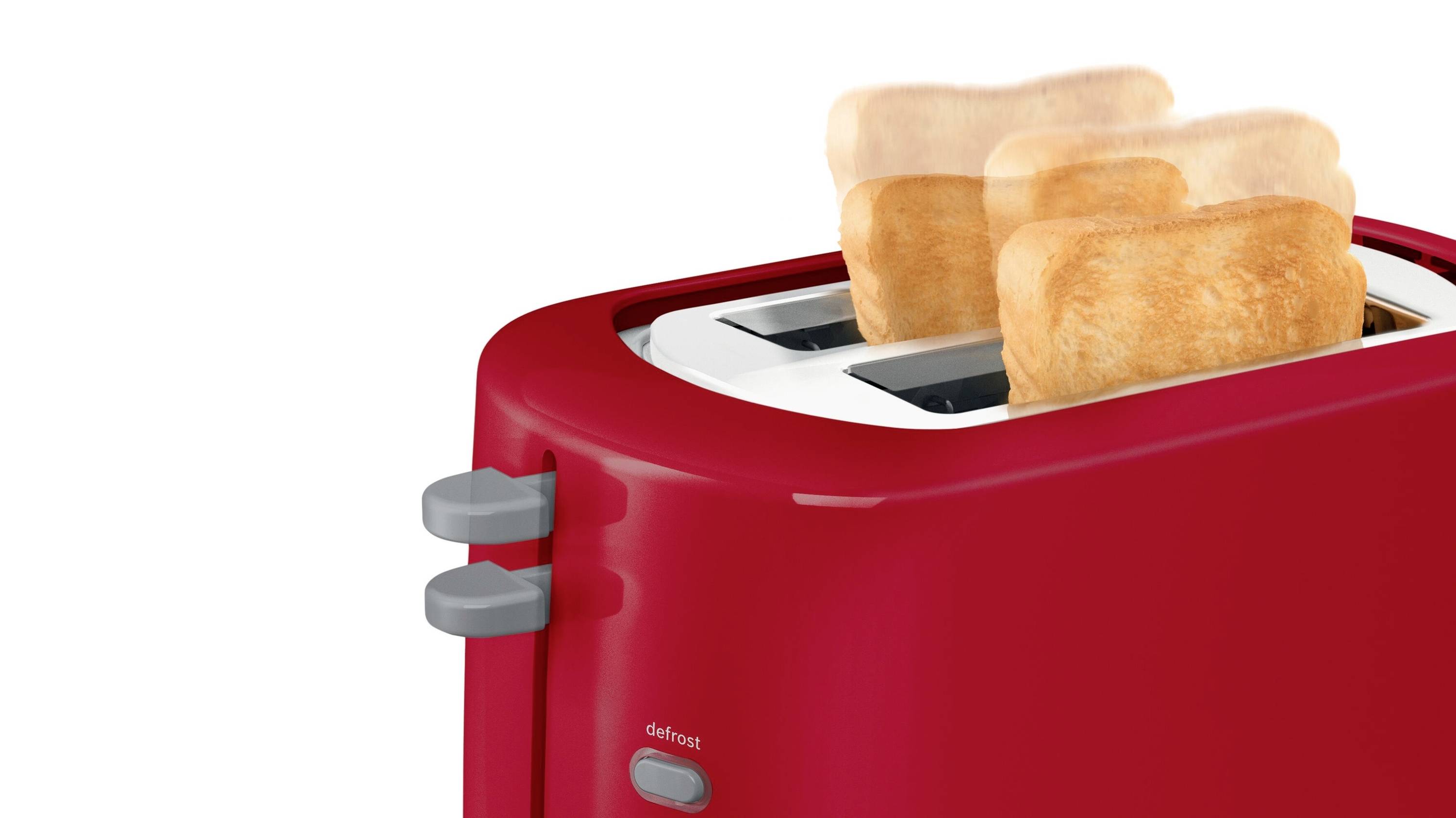 Bosch Haushalt TAT3A114 Toaster with home baking attachment Red