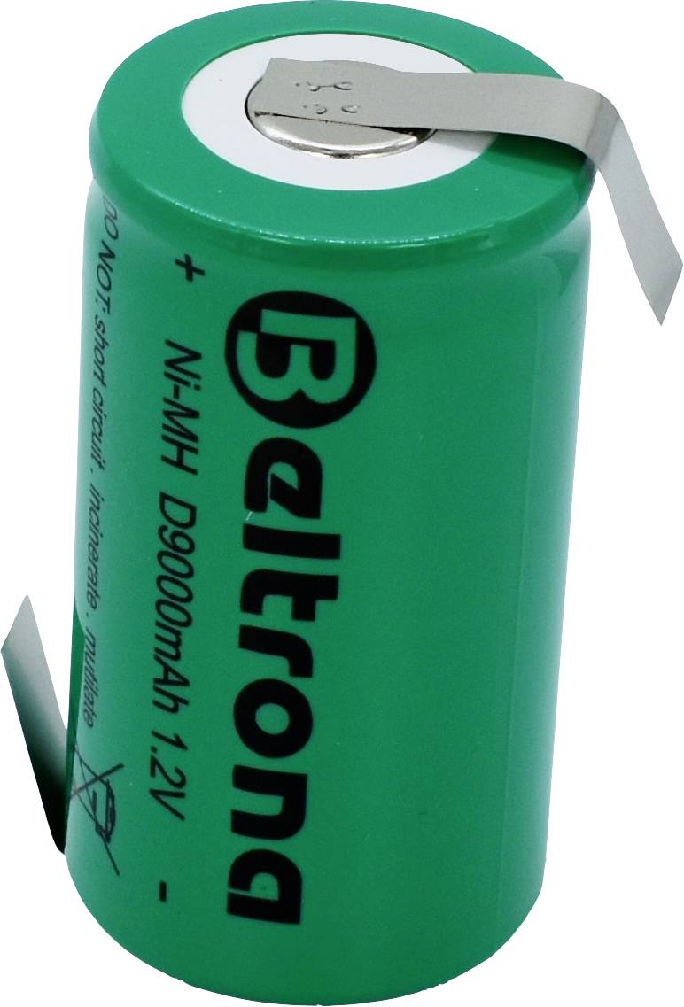 Beltrona D9000 Non-standard battery (rechargeable) D Z solder tab NiMH 1.2 V 9000 mAh