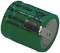 Green battery with inscription 'Ni-MH 1/3AA 300mAh 1.2V'. Warning symbol prohibiting disposal in household waste.