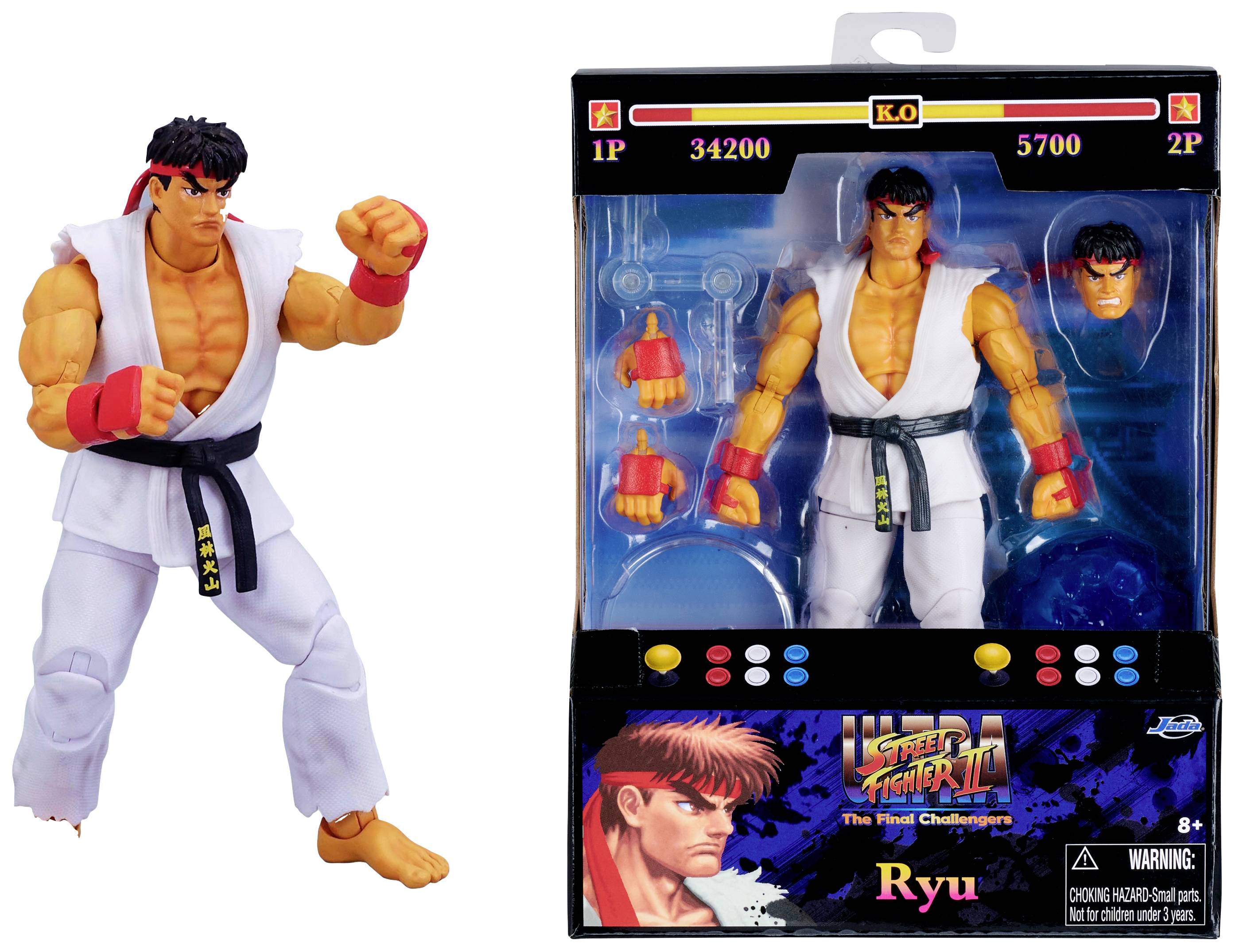 Image of Jada Toys Street Fighter II Ryu 6 Figure