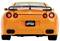 An orange car from the rear, with a spoiler and four round rear lights. The number plate reads 'Jada Toys'.