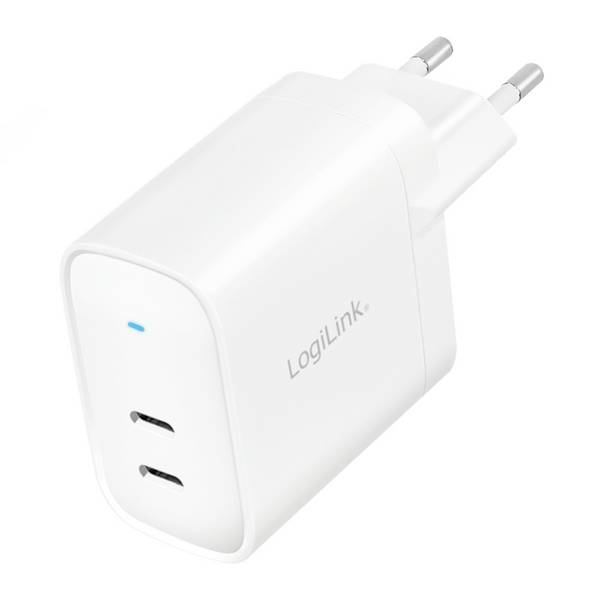LogiLink PA0282 USB charger 20 W 2x USB-C® Power Delivery White Indoors USB Power Delivery (USB-PD)