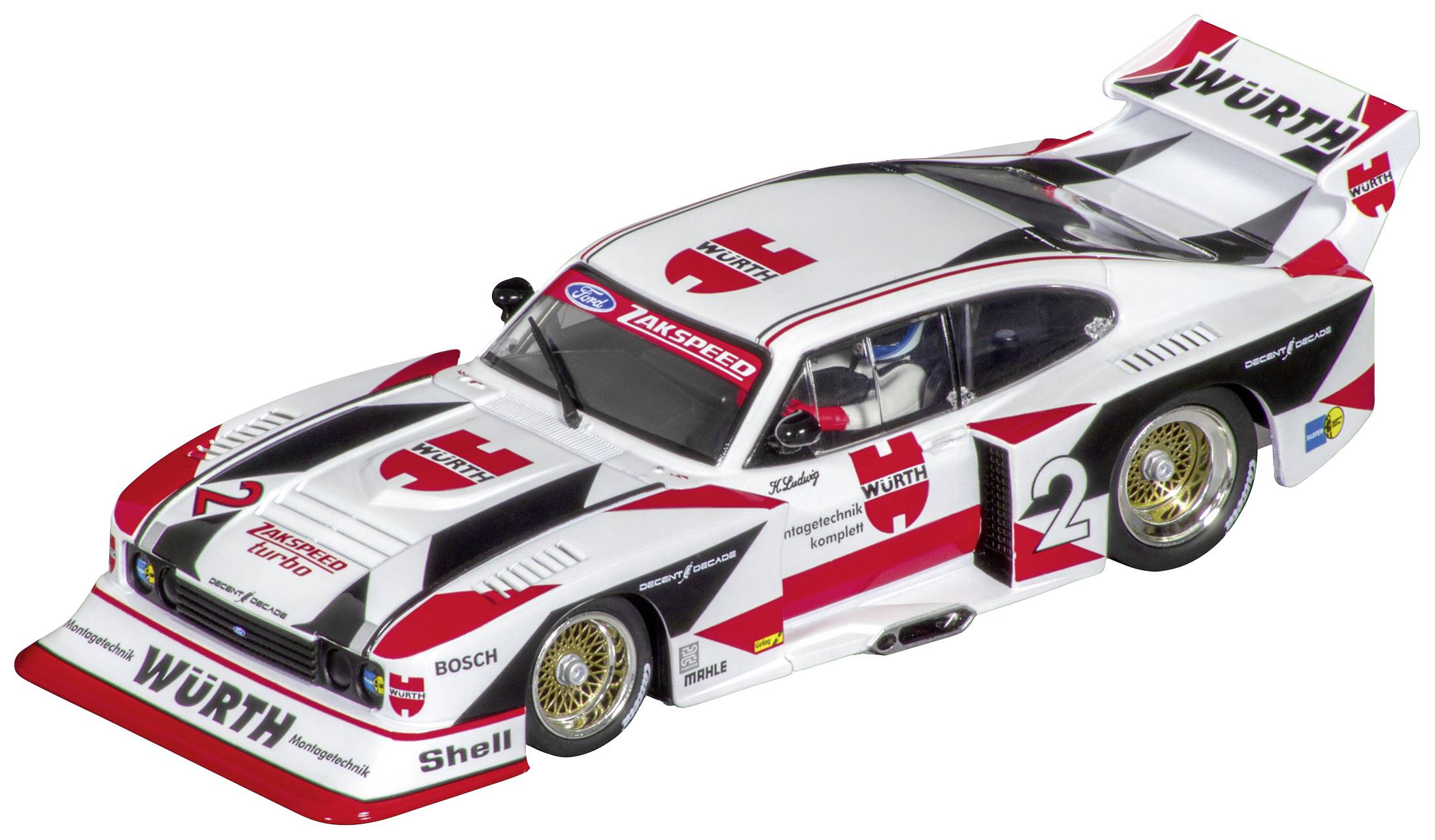 Image of Carrera 20031042 DIGITAL 132 Car Ford Capri Zakspeed Turbo Wuerth-Zakspeed-Team, No. 2