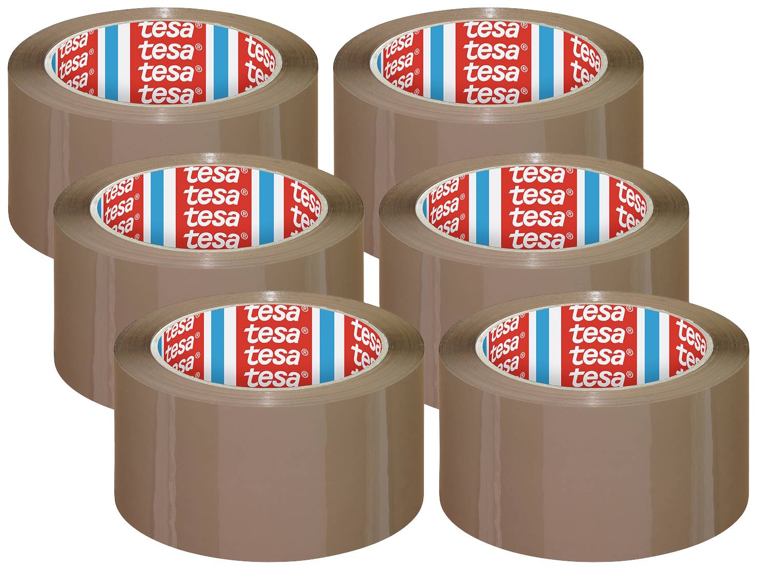 tesa 04195-00001-04 Packaging tape tesapack® Brown (L x W) 66 m x 50 mm 6 Rolls
