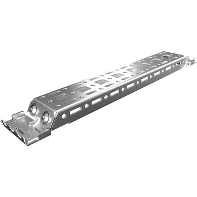 Silver-coloured metallic cable tray in a rectangular shape with a mesh pattern, suitable for cable management in industrial applications.
