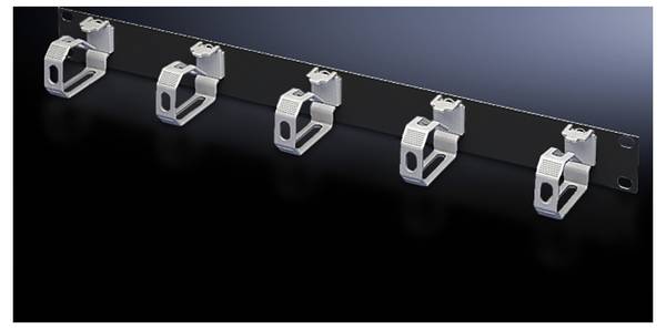 Rittal 7159017 19 inch Cable management panel 1 U Jet black (RAL 9005)