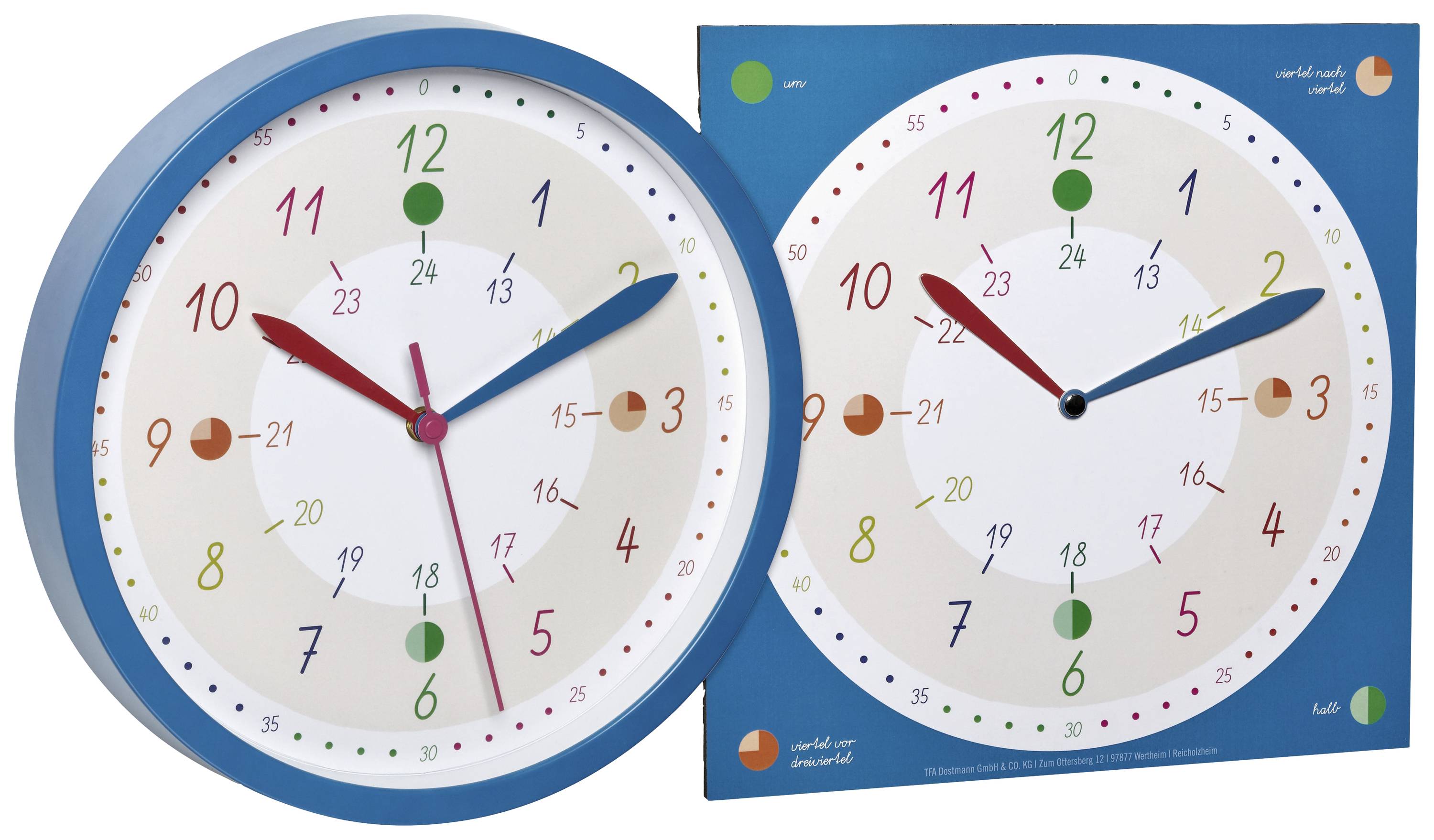 TFA Dostmann 60.3058.06.91 Quartz Wall clock 308 mm x 44 mm Blue