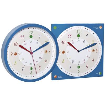 Two watches with coloured dials. The left watch has red and green hands, the right watch has red and black hands.