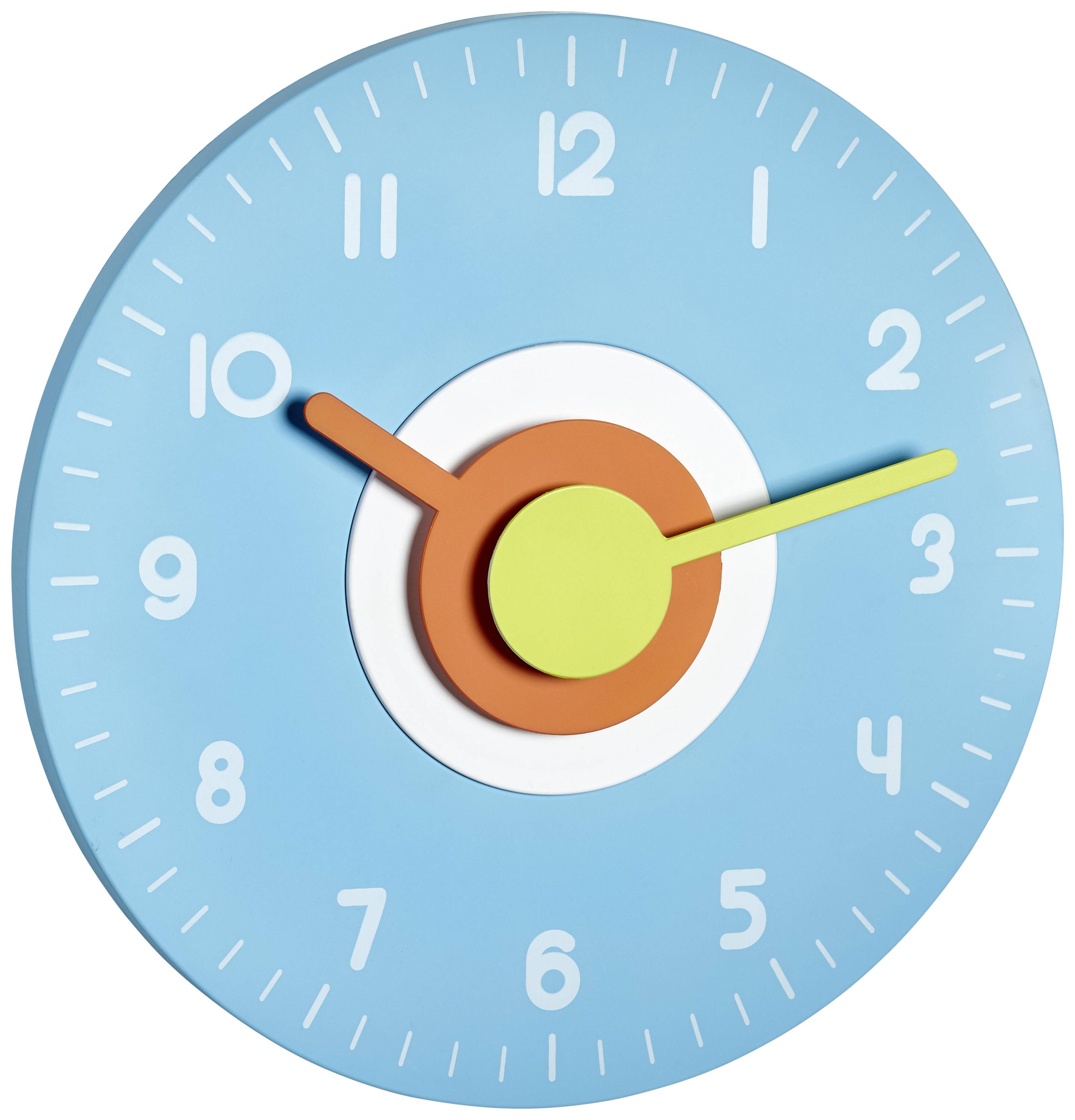 TFA Dostmann 60.3015.06 Quartz Wall clock 230 mm x 40 mm Light blue Noiseless movement