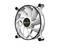 White computer fan by 'be quiet!' with ten blades and a black centre. Specifically designed for quiet operation.