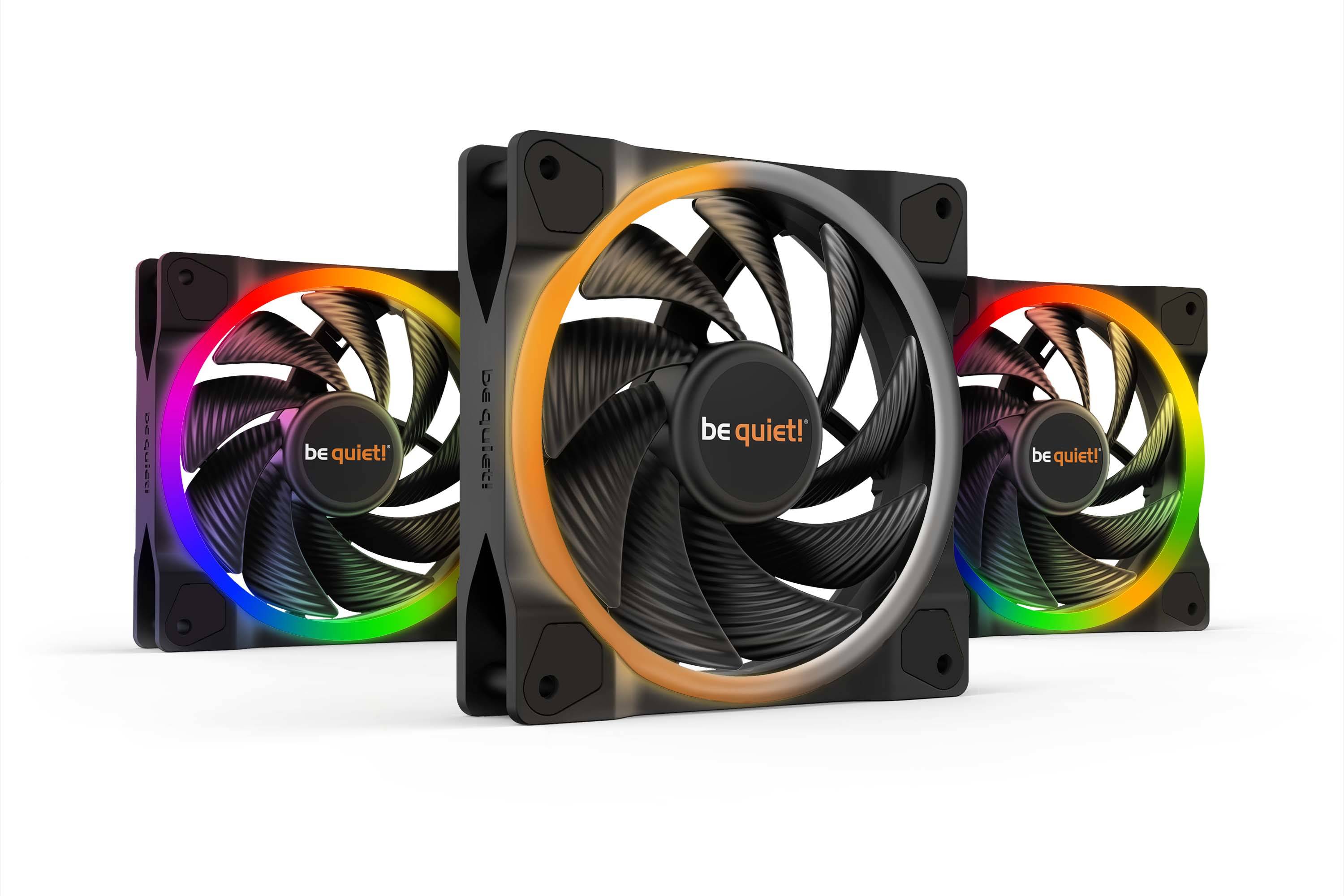 BeQuiet Light Wings PC fan Black incl. LED lighting