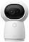 'White surveillance camera with circular design, lens at the top, Aqara logo at the bottom. Suitable for indoor room monitoring.'