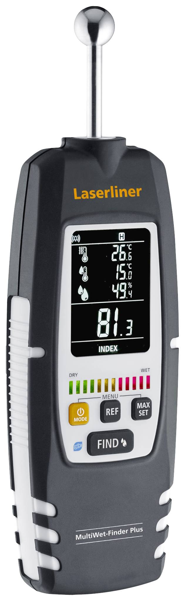 Laserliner MultiWet-Finder Plus Moisture meter Temperature reading
