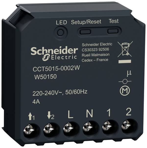 Schneider Electric Wiser CCT5015-0002W Window blinds/shutter actuator 1-channel Max. range (open field) 50 m CCT5015-0002W