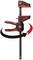 Clamp with red and black handle, red logo and arrow indicating movement. Mobile version