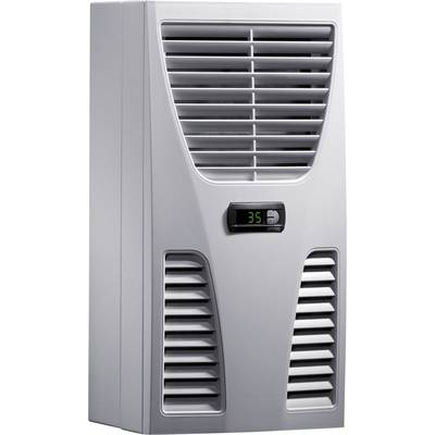 Grey air conditioning unit with visible ventilation opening and digital display showing '35'. Suitable for cooling indoor spaces.