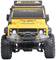 Yellow toy off-road vehicle with 'OFF-ROAD' written on the windscreen. Chunky tyres, rugged design.