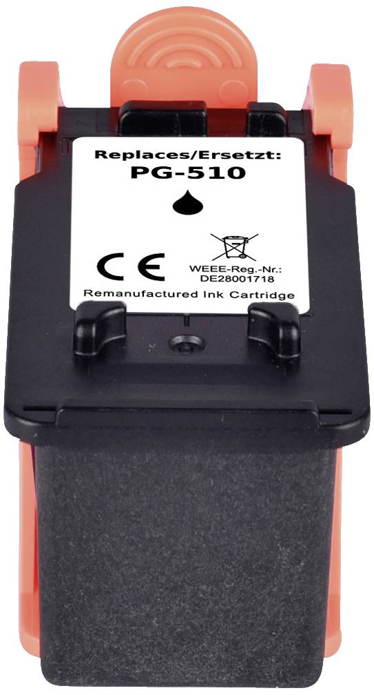 A printer cartridge with the inscription 'Replaces/Replaces: PG-510'. Black ink, compatible with certain printers.