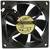 ADDA fan, model AD0824UB-A71GP, 24V, black, brushless; square design with eight rotor blades.