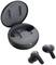 Wireless black earbuds with an open charging case. Brand name visible. Suitable for music and phone calls.