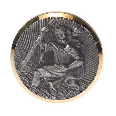HP Autozubehör St Christopher badge (Ø) 43 mm Gold, Silver