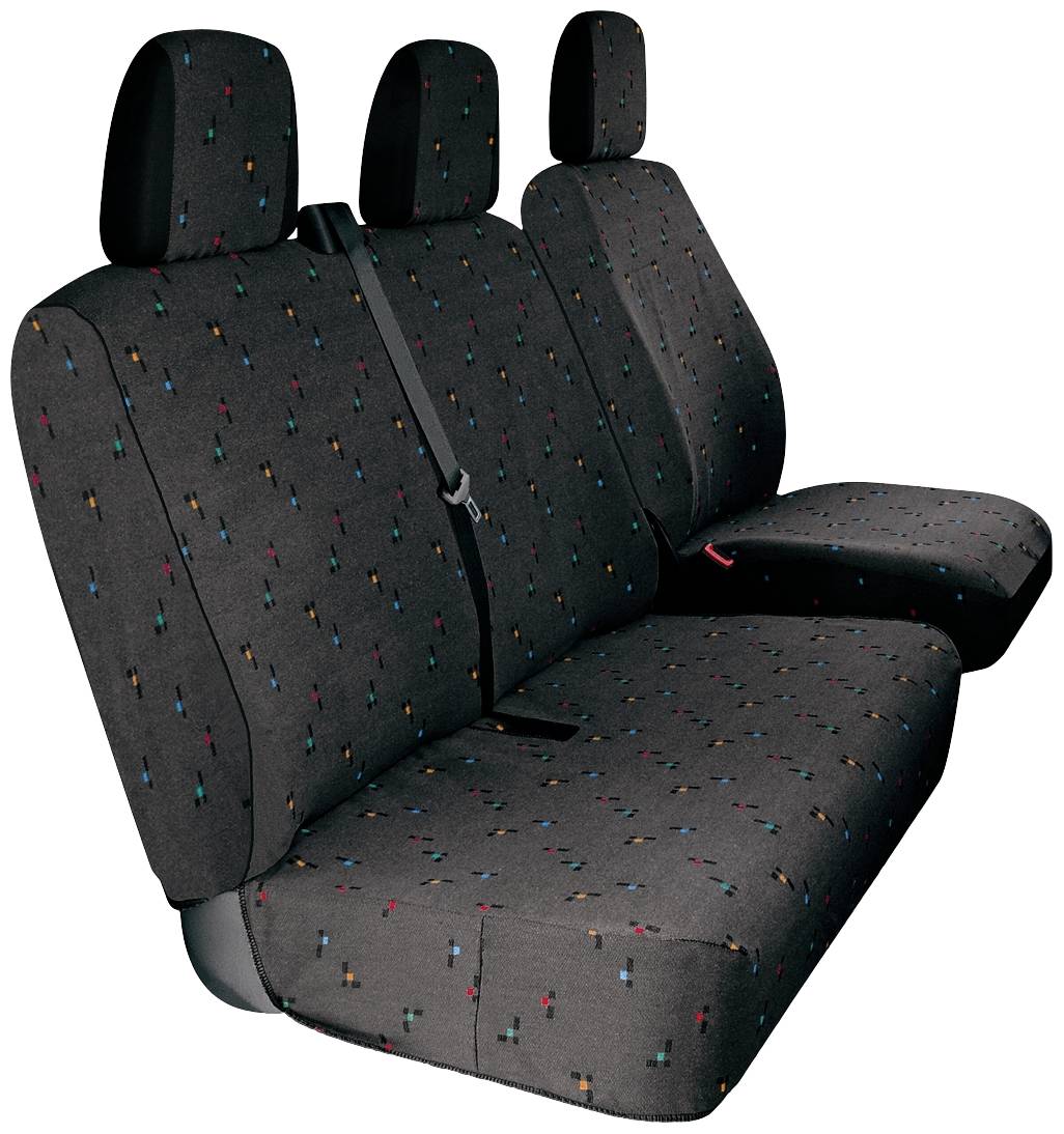 HP Autozubehoer 22223 Seat covers 5-piece Cotton Black (speckled) Drivers seat, Back seat (2 people)