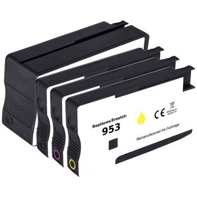 Renkforce Ink cartridge replaced HP 953, 6ZC69AE, LS058AE, F6U12AE, F6U13AE, F6U14AE Compatible Set Black, Cyan, Magenta
