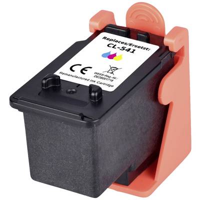 A reconditioned CL-541 printer cartridge with colour markings and a CE seal.
