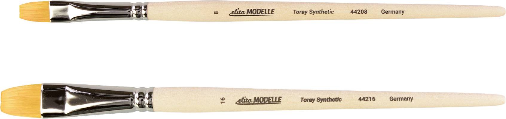 Two flat, wide brushes with synthetic bristles and wooden handles. Inscription: 'da Vinci' and 'Germany'.