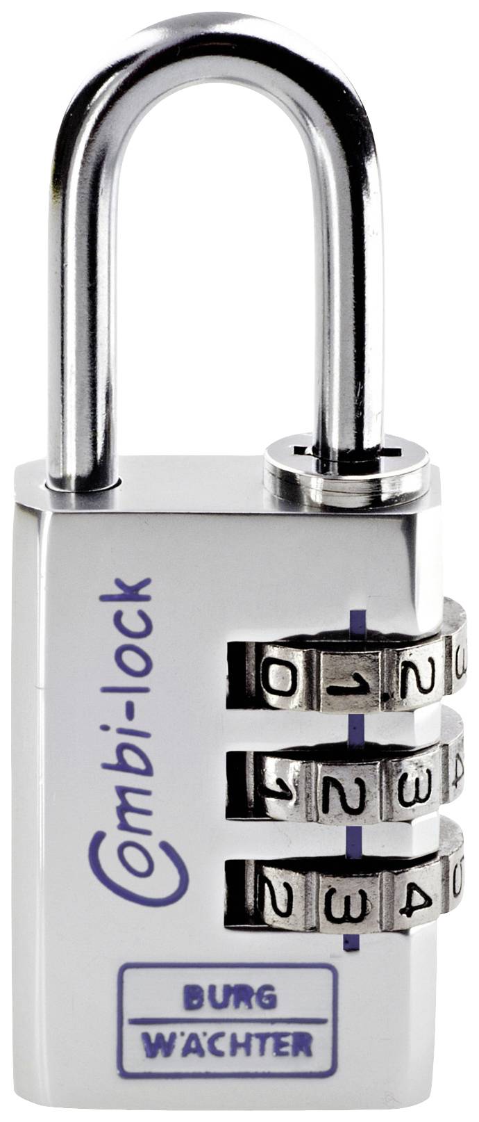 Burg Waechter 3641 Padlock 30.20 mm Aluminium silver (chrome) Combination