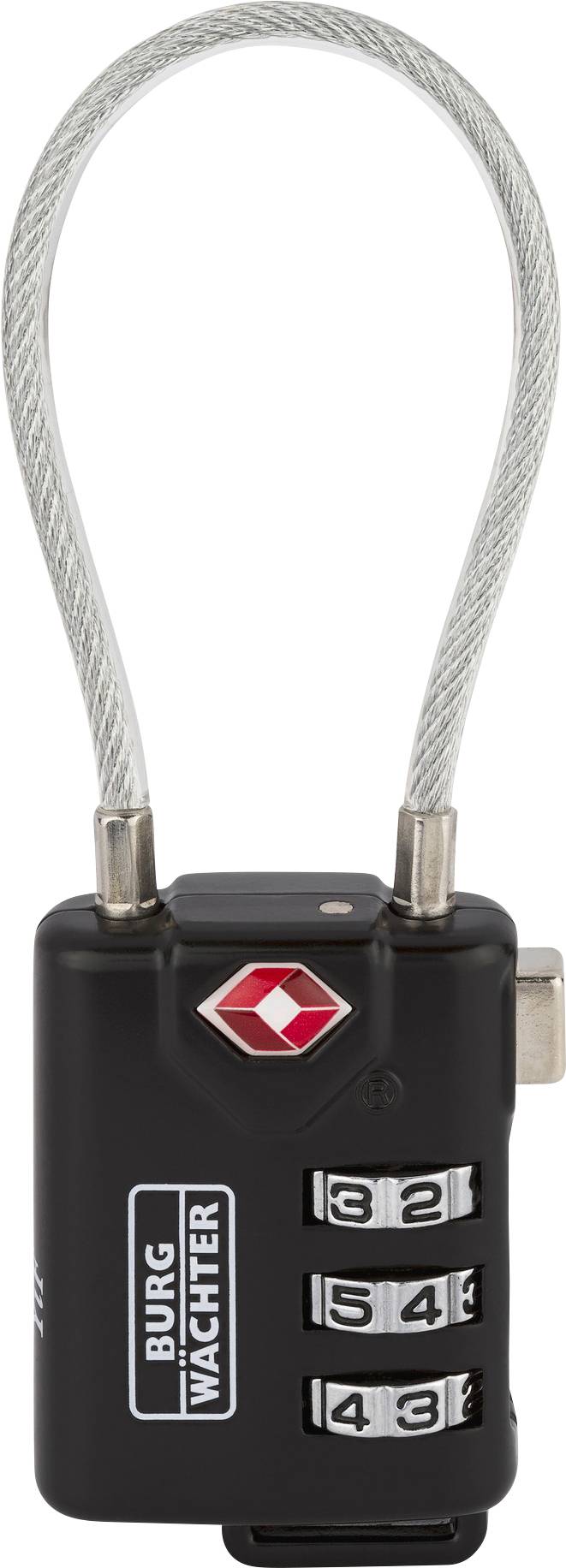 Burg Waechter 32891 Padlock 32.80 mm TSA Black Combination