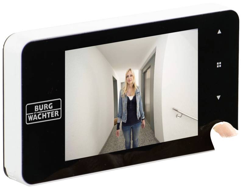 Burg Waechter Door eGuard DG 8200 W 37370 Digital TFT door spy hole 10.16 cm 4 inch