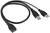 USB 3.0 extension cable with one Type-A socket and two Type-A plugs.