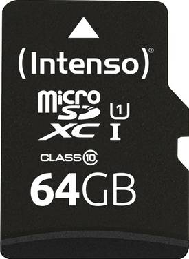 Intenso 64GB microSDXC Performance microSD card  64 GB Class 10 UHS-I Waterproof
