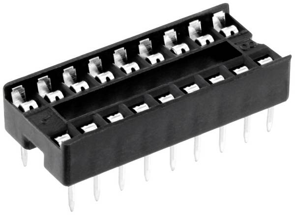 Connfly DS1009-18AT1NX-0A2 IC socket Contact spacing: 2.54 mm Number of pins: 18 1 pc(s) Tube