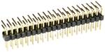 Pin strip/connector 2X20P. Angled RM 2.54