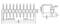Technical drawing of a connector with dimensional specifications: Width 2.54 mm, Height 5.68 mm, Pin spacing 2.54 mm, Pin diameter 0.64 mm.