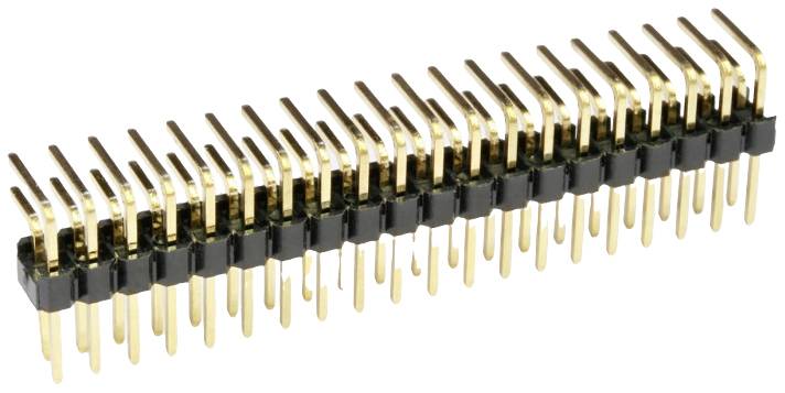 Double socket strip with gold-plated connectors and black plastic housing, suitable for electronic connections.