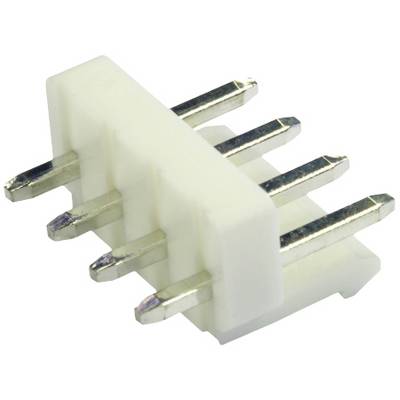 A rectangular, white plastic plug with four metal pins for electrical connection.