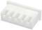 White six-pole connector; rectangular shape with six sockets for electrical connections.